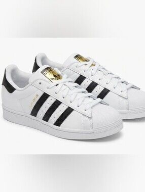 Adidas Superstar White Black Shell Toe Leather Sneakers Unisex Size 8